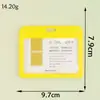 Porta Cartão Plástico Porta Documentos Dupla Face Marca de Fábrica Cartão Escolar de Estudante Dupla Face Transparente Cartão Documento Controle de Acesso Crachá de Trabalho Tampa Deslizante Empurrar Cartão