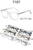 Popular inserción de plaqueta de montura TR90 patillas seda montura grande moda moderna gafas versátiles café grande comercio exterior 7107