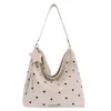 Bolso de hombro de lunares de nicho estilo coreano para mujer, gran capacidad, bolso tote otoño 2026, bolso cruzado para salidas diarias