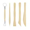 Herramientas de Cerámica Set de Madera de 5 Piezas Pellizcar Escultura Escultura de Arcilla Herramientas de Modelado Uso en Arcilla para Cerámica