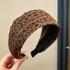 Diadema de punto estilo retro americano de ala ancha, de alta gama, adecuada para frentes amplias, a la moda, versátil para uso diario y para ir al trabajo, pinza para el pelo y accesorio para el cabello
