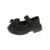 Zapatos Lolita elegantes de estilo francés para niños para primavera y otoño, zapatos de piel para niñas, zapatos de princesa, zapatos de Mary Jane de un solo color, zapatos pequeños de piel con suelas blandas
