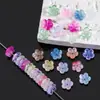Flor de Peonía de Cristal Flor Colorida de Cinco Pétalos Cadena de Cuentas Accesorios para Joyería DIY Pulsera Pulsera Accesorios de Producto Semi-terminado Materiales