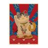 Póster de Papel Kraft Gato de la Suerte Japonés Estilo Japonés Izakaya Restaurante de Sushi Pintura Mural Decorativa para Pared 523
