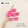 Accesorios acrílicos para cuentas cuadradas coloridas de agujero grande hechas a mano, accesorios para collares y ropa, materiales para accesorios de abalorios hechos a mano al por mayor