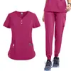 Ropa de Trabajo Tallas Grandes para Hombres y Mujeres, Estilo Botón Abajo, Uniformes de Trabajo Cómodos, Uniformes de Enfermera, Ropa de Trabajo para Salones de Belleza
