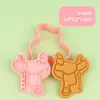 Formas de Biscoito Série Cowboy, Tipo Pressionar 3D Realista, Formatos de Bota e Chapéu, Ferramentas de Confeitaria DIY