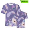 Fornecimento transfronteiriço de melodia estrela Dailou desenhos animados roupas manga curta camiseta feminina verão impressão digital roupas femininas atacado
