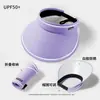 Sombrero de Protección Solar Upf50+ Sombrero de Copa Vacío Sombrero de Sol de Verano para Ciclismo para Mujer Versátil Sombrero de Sol de Ala Ancha