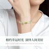 Pulsera de Trébol de Cuatro Hojas de la Suerte para Mujer Nueva en Instagram Diseño de Nicho de Lujo Ligero Pulsera de Imitación de Jade Hetian para Mujer