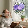 Adornos de vidrio de hortensia morada transfronterizos, decoraciones colgantes coloridas para el hogar, decoraciones de ventana y atrapasoles para jardín