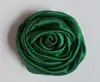 Broche Rosa Artificial Feito à Mão Flores Rosa 3D Simulação Tecido de Cetim Seda Acessórios para Roupas Peças Pequenas Atacado