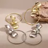 Pendientes de Borla Redonda Irregular Aguja de Plata Lujo Ligero Pendientes de Gama Alta Transfronterizos Europeos y Americanos Personalizados Exagerados Pendientes al por Mayor