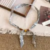 Bufanda-Collar de Perlas Artística Versátil Vintage para Mujer, Cadena de Cuello de Cordón de Moda y de Alta Gama Accesorio para Suéter