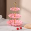 Prato de Lanche de Luxo Leve, Prato de Frutas de Três Camadas, Prato de Lanche em Estilo Escandinavo, Prato de Frutas de Plástico, Prato de Frutas Secas, Sala de Estar de Hotel