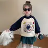 Sudadera para Niña Otoño/Invierno 2026 Nuevo Estilo Forrada de Polar Ropa Exterior Infantil Niña Pequeña Hamburguesa Integrada Parte Superior de Polar Engrosada