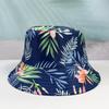 Chapéu de Pescador Transfronteiriço Europeu e Americano Novo Estilo Primavera e Verão Chapéu de Pescador de Folhas da Moda Chapéu Balde de Folhas para Sol ao Ar Livre