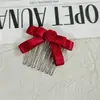 Cinta de tela elegante estilo hada con flores pequeñas y accesorio para el cabello de lazo, peine para peinado de corona alta