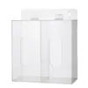 Caja de almacenamiento de mascarillas de tres compartimentos, para montar en la pared, para uso comercial en restaurantes de cadena, diseñada para un fácil acceso en la entrada, y adecuada para colgar en la pared; hecho de acrílico
