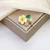 Broche Transfronterizo Nuevo de Alta Gama Lazo Insecto Flor Femenino Anti-Exposición Fijo Ropa Versátil Corsage