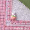 Mini conejo jardín de fresas diy pasta para uñas material pegamento en crema accesorios hechos a mano casa de fresa de resina