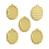 Acessórios de Liga DIY Base de Pedra Preciosa para Tempo 25*35mm Renda de Camada Dupla Base Oval Base Vintage Feita à Mão Atacado