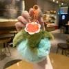 Chaveiro de Pelúcia Novo Estilo Caqui da Sorte, Pequeno Pingente de Caqui para Tudo Dar Certo, Caqui para Boa Sorte, Ornamento de Presente para Bolsa
