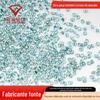 Pedra Moissanite azul crua pequena redonda oito corações oito flechas 0,7 mm-3 pedras 1ct atacado