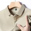 Camisa tipo polo manga corta hombre verano 2024 gofrado contraste moda masculina casual chaqueta camiseta una generación de pelo
