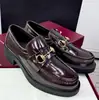 Mocassins femininos de alta qualidade com ferragem de cavalo, totalmente em couro bovino por dentro e por fora, borda aberta em pérola, bico redondo, sapatos femininos de calçar, primavera e outono, sola grossa