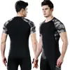 Roupas fitness personalizadas com logotipo de marca OEM/ODM para homens, camiseta esportiva de manga curta de alta elasticidade e secagem rápida, personalização OEM masculina