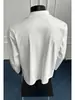 Camiseta de Manga Larga Desestructurada Estilo Americano para Hombre, Primavera Ajuste Delgado, Fresca y Elegante, Top Básico Holgado Oversize para Hombre