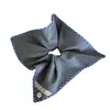 Cuadros Azules Nuevo Anillo para Cabello Gris Chica Dulce Tela de Encaje Retro Cuadrado de Tazón Trenza de Cola de Caballo Accesorios para el Cabello