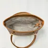 Bolsa de ombro com padrão trançado retrô para mulheres, bolsa de mão casual simples e texturizada, bolsa tote versátil de grande capacidade