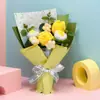 Ramo de Flores de Hilo Tejido a Mano, Flores Artificiales para el Día de la Madre, Cumpleaños, Temporada de Graduación, Ceremonia de Mayoría de Edad, Regalo Souvenir