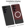 Funda rígida esmerilada para Samsung S25 Ultra, con carga inalámbrica magnética y colores contrastantes, para Samsung S25 Plus.