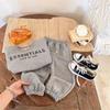 Ropa de Invierno para Niños Sudadera con Capucha y Pantalones de Forro Polar Estampado de Letras Conjunto de Dos Piezas para Bebés 2025 Nuevo