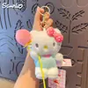 Llavero de Muñeca de Peluche Auténtica Sanrio Hello Kitty Gato Lindo Muñeco para Mochila Juguete Pequeño Colgante
