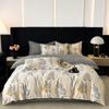 Ropa de cama retro pastoral de algodón de cuatro piezas, funda de edredón gruesa de algodón cepillado de tres piezas, venta al por mayor de textiles para el hogar Nantong, transmisión en vivo