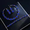 Joias Europeias e Americanas Cruz Quadrado Retrô Colar Brincos Pulseira Conjunto de Três Peças Luxo Leve Versátil Personalidade Corrente da Clavícula