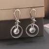 Aretes Diamantados Casuales de Múltiples Capas para Mujer, Gama Alta, Versátiles, Aretes Largos, Aretes de Plata S925 con Aguja, Venta al por Mayor