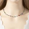 Colar de borla de diamante longo elegante francês transfronteiriço oco em forma de coração mostrar colar mulheres
