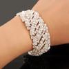 2016 nova chegada pulseira de strass feminina all-match moda diamante banhado 925 prata jóias ZH019