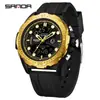 Sanda Nuevo Producto Venta al por Mayor Reloj Tendencia de Moda Deportivo Mano Doble Pantalla Luminoso Esfera Grande Estudiante Impermeable Reloj Electrónico