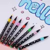 Pluma Marcadora de Brillo de Varilla Redonda de una Sola Punta Pluma Marcadora Nueva Perlada Bolígrafo de Gel de Color Marcador para Cuaderno Pintado de Estudiante