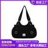 Bolso Bandolera Retro para Damas Europeas y Americanas Bolso de Hombro Y2K Pantalones Lavados con Múltiples Bolsillos con Solapa Bolso de Mano Bolso Tote Personalizado Venta al Por Mayor