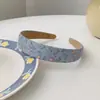Diadema de ala ancha con diseño de cuadros florales vintage, ideal para combinar con todo, accesorios para el cabello estilo Super Fairy Mori, tocados de estilo coreano para mujer.