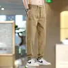 Pantalones Casuales de Seda Helada de Verano Frescos y de Secado Rápido para Hombre, Estilo Japonés, Marca de Moda Versátiles para Deporte, Pantalones Jogger Delgados