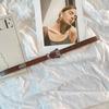 Cinturón de tres piezas para mujer, estilo europeo y americano, con hebilla de pasador vintage, fino, decorativo, para traje de vaqueros, moderno.
