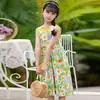 Falda de Tirantes para Niñas Verano 2025 Nuevo Estilo Vacaciones Infantiles Floral Falda de Playa Vestido de Verano para Niñas